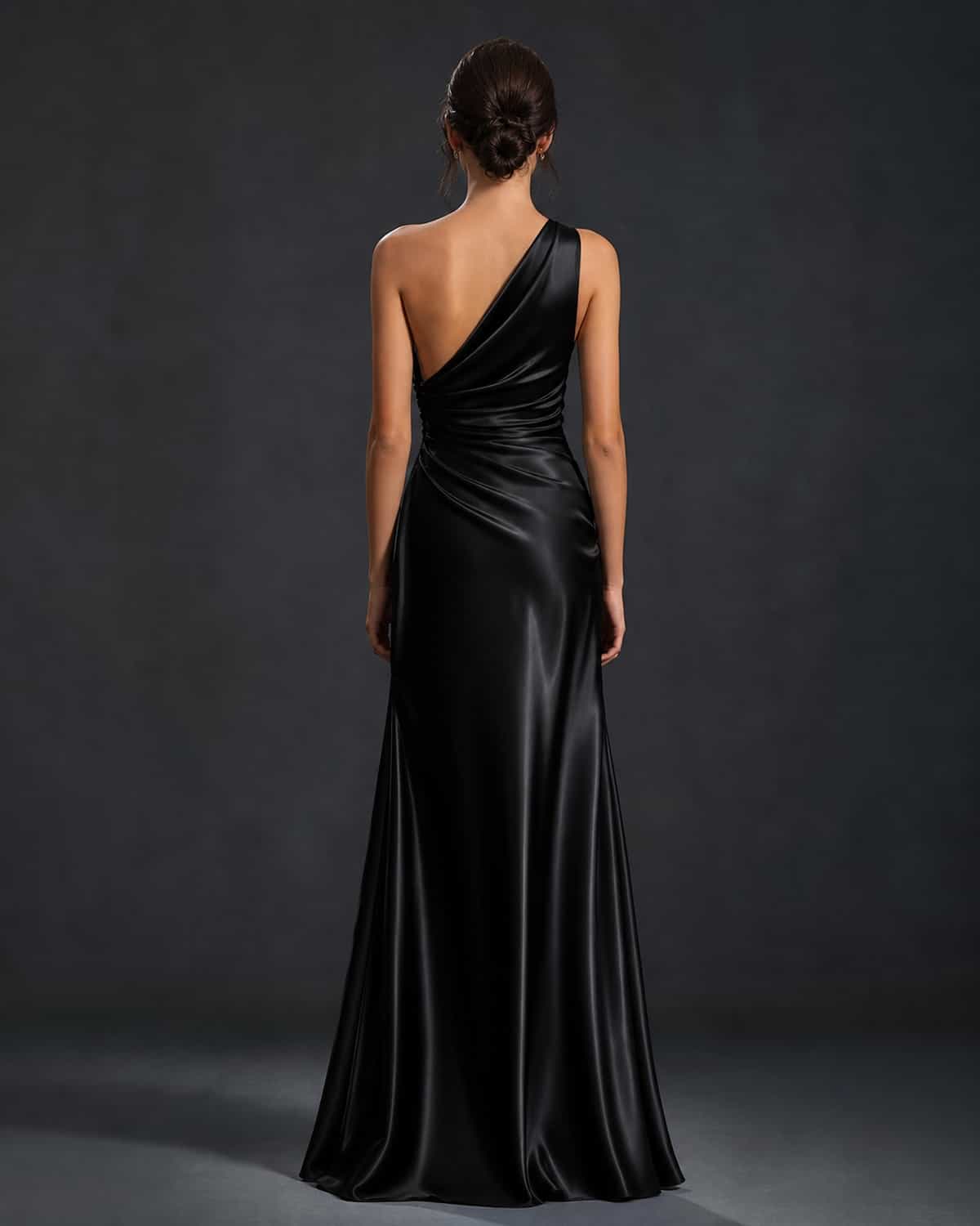 Midnight Satin Gown