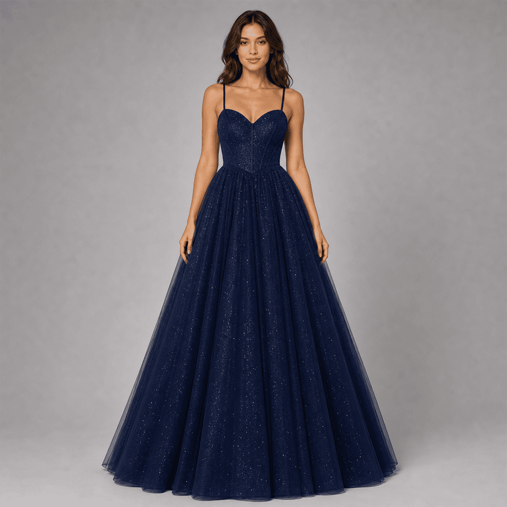 Navy Starlight Gown