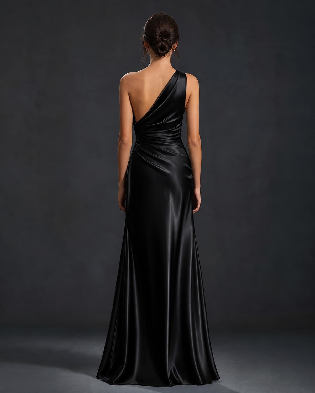 Midnight Satin Gown