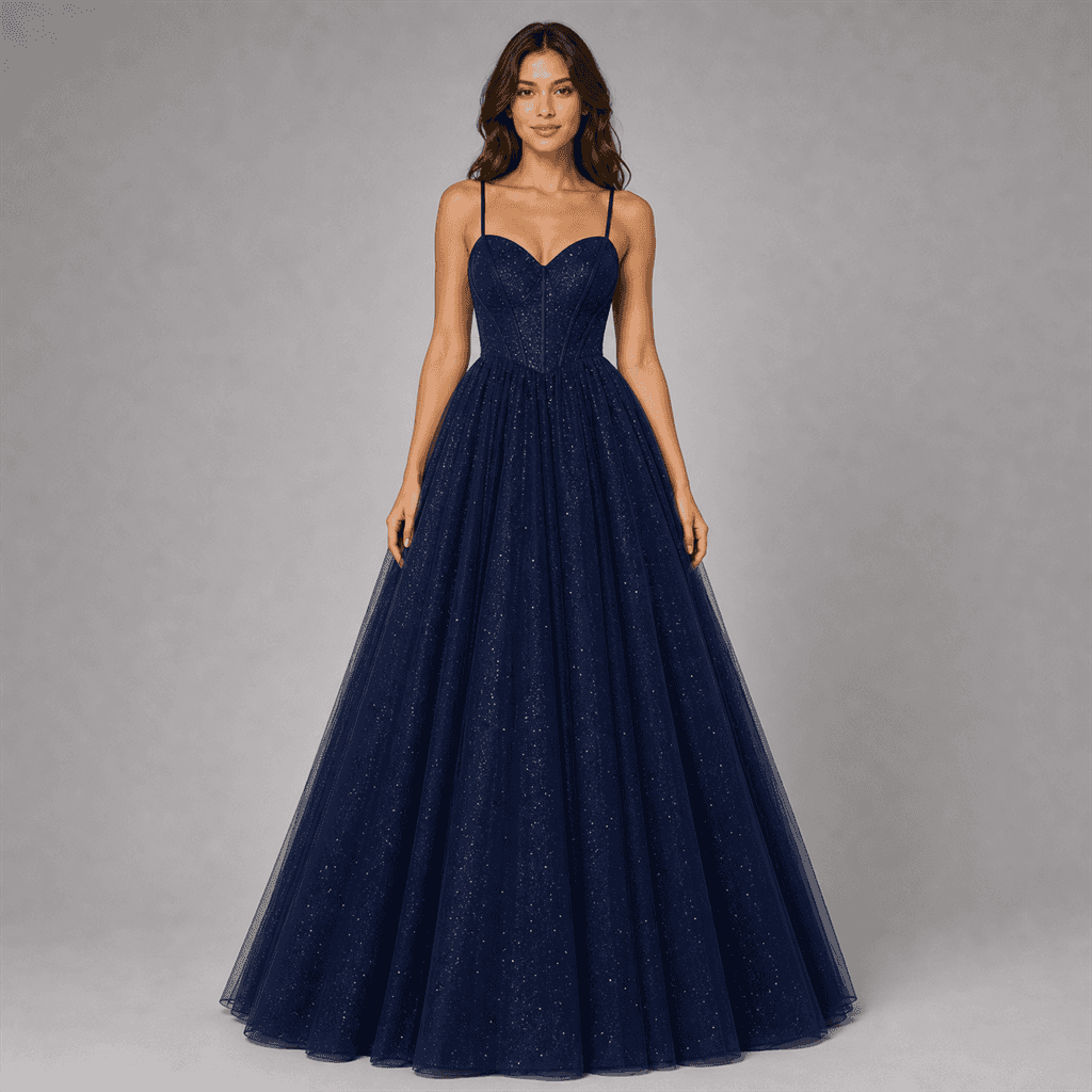 Navy Starlight Gown